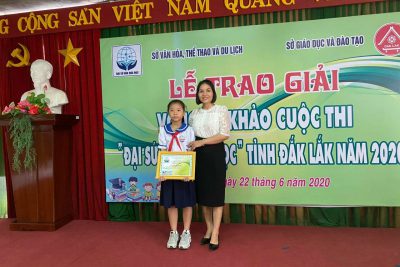 Lễ vinh danh học sinh đạt giải ” Đại sứ văn hóa đọc năm 2020″ Tỉnh Đăk Lăk