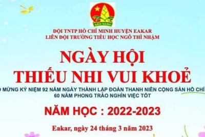 MỘT SỐ HOẠT ĐỘNG CHÀO MỪNG 92 NĂM NGÀY THÀNH LẬP ĐOÀN TNCS HỒ CHÍ MINH (26/3/1931- 26/3/2023) – 60 NĂM PHONG TRÀO NGHÌN VIỆC TỐT CỦA LIÊN ĐỘI TRƯỜNG TH NGÔ THÌ NHẬM